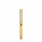 0.25 Ct Round Cut Prong Setting Diamond Half Eternity Wedding Band