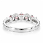 Back View Of 0.25 Carat Concertina Pink Diamond Wedding Ring