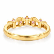Back View Of 0.25 Carat Concertina Pink Diamond Wedding Ring
