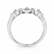 Metal View Of 0.25 Carat Concertina Pink Diamond Wedding Ring