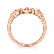 Metal View Of 0.25 Carat Concertina Pink Diamond Wedding Ring