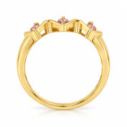 Metal View Of 0.25 Carat Concertina Pink Diamond Wedding Ring