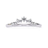 0.25 Carat Round Shape Curved Diamond Wedding Ring In White Gold