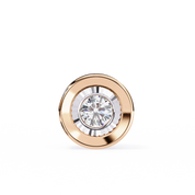 0.25 Ct Round Lab Diamond Two-Tone Bezel Pendant