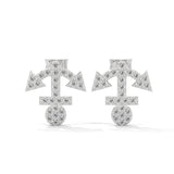 0.26 Carat Anchor Stud Earrings in Yellow Gold