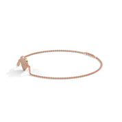 0.50 Carat Diamond Heart Station Bracelet in Rose Gold