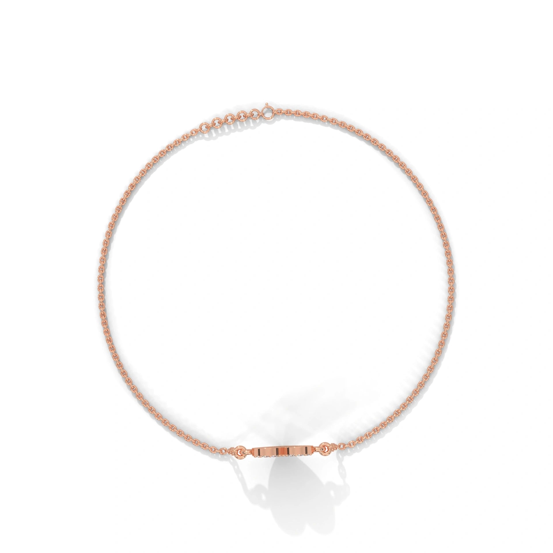 0.50 Carat Diamond Heart Station Bracelet in Rose Gold