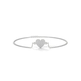 0.50 Carat Diamond Heart Station Bracelet in Rose Gold