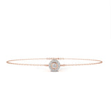 0.26 Carat Round Halo Diamond Bracelet in White Gold