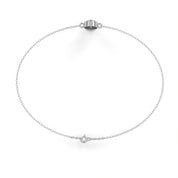 0.26 Carat Round Halo Diamond Bracelet in White Gold