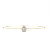 0.26 Carat Round Halo Diamond Bracelet in White Gold