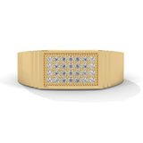 0.28 carat lab created diamond mens flat top ring in rose gold