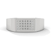 0.28 carat lab created diamond mens flat top ring in rose gold 950 Platinum Natural Diamond