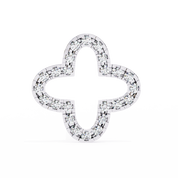 0.29 Carat Clover Shape Pavé Diamond Stud Earrings