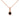 Front view of 0.33 Ct Natural black diamond solitaire pendant in Rose gold.