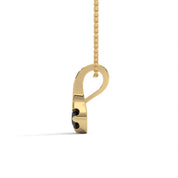 0.33 Ct Black Diamond Solitaire Pendant Necklace in Gold
