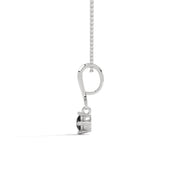 0.33 Ct Round Cut Diamond Solitaire Black Diamond Pendant