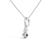 0.33 Ct Round Cut Diamond Solitaire Black Diamond Pendant