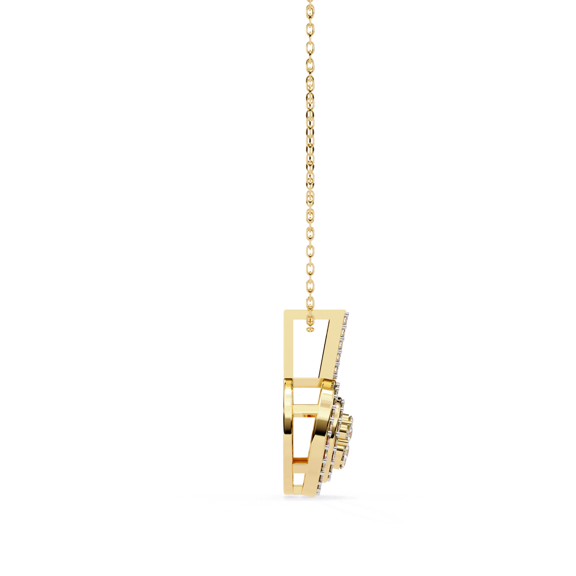 0.33 Ct Lab Diamond Triple Halo Cluster Pendant