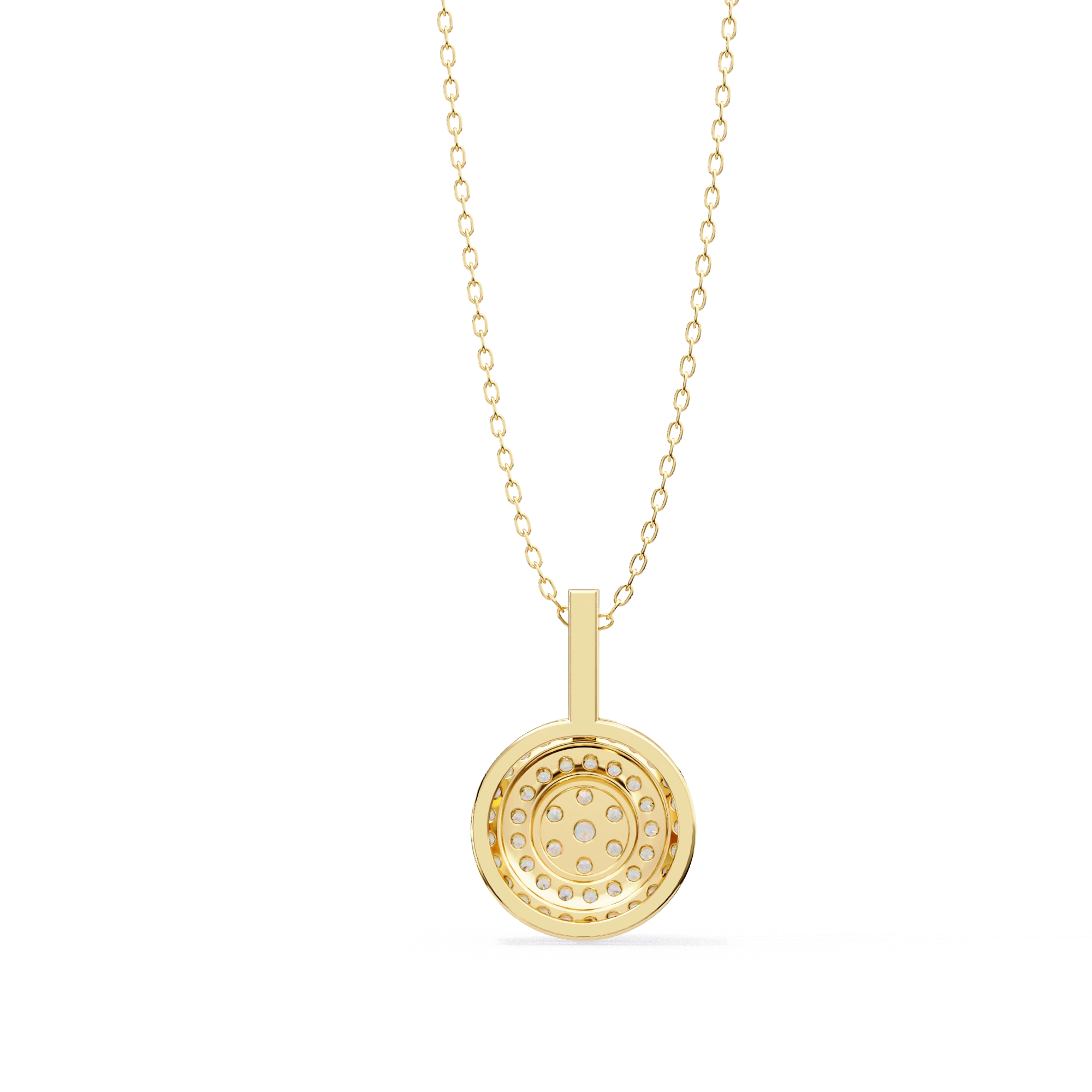 0.33 Ct Lab Diamond Triple Halo Cluster Pendant