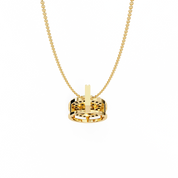 0.33 Ct Lab Diamond Triple Halo Cluster Pendant