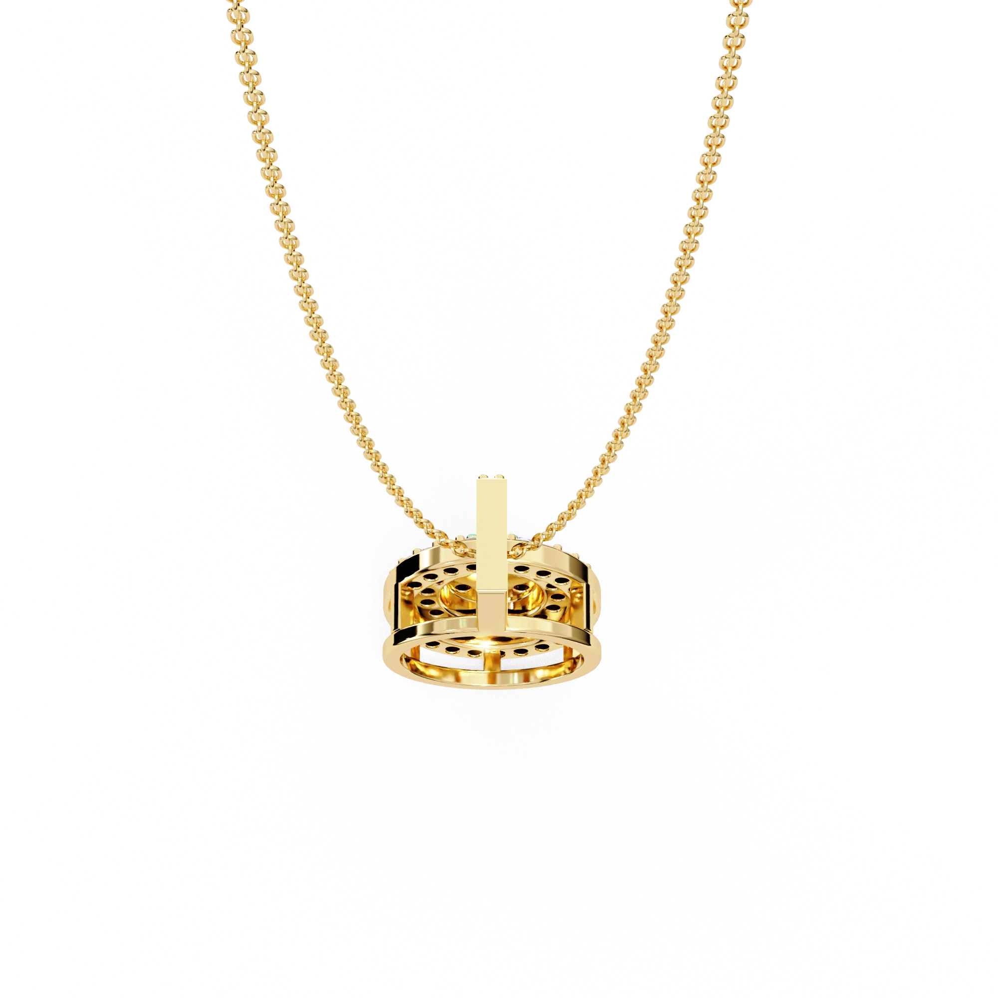0.33 Ct Lab Diamond Triple Halo Cluster Pendant