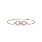 0.50 Carat Diamond Infinity Bracelet in Rose Gold 18K Rose Gold Natural Diamond