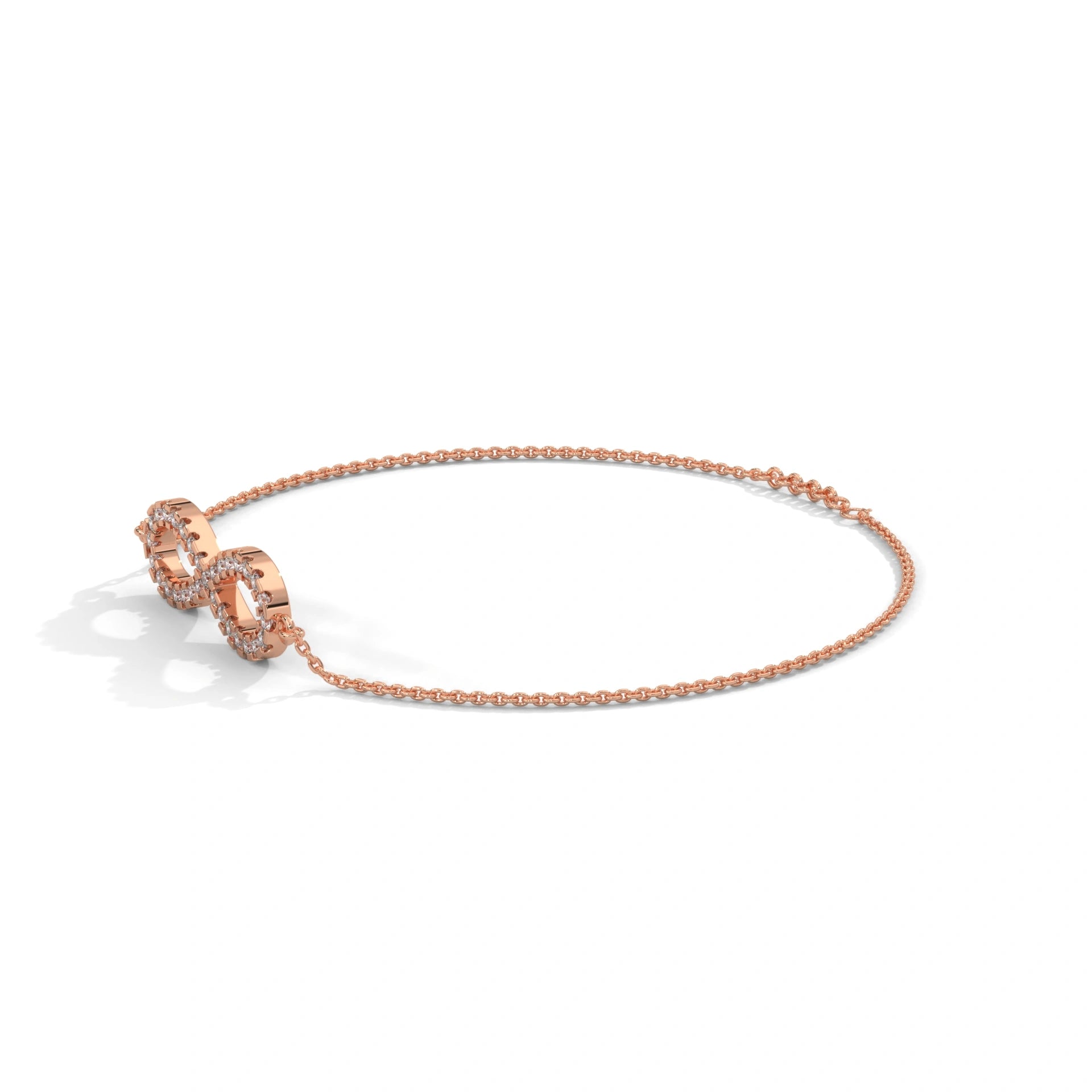 0.50 Carat Diamond Infinity Bracelet in Rose Gold