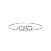0.50 Carat Diamond Infinity Bracelet in Rose Gold 950 Platinum Natural Diamond