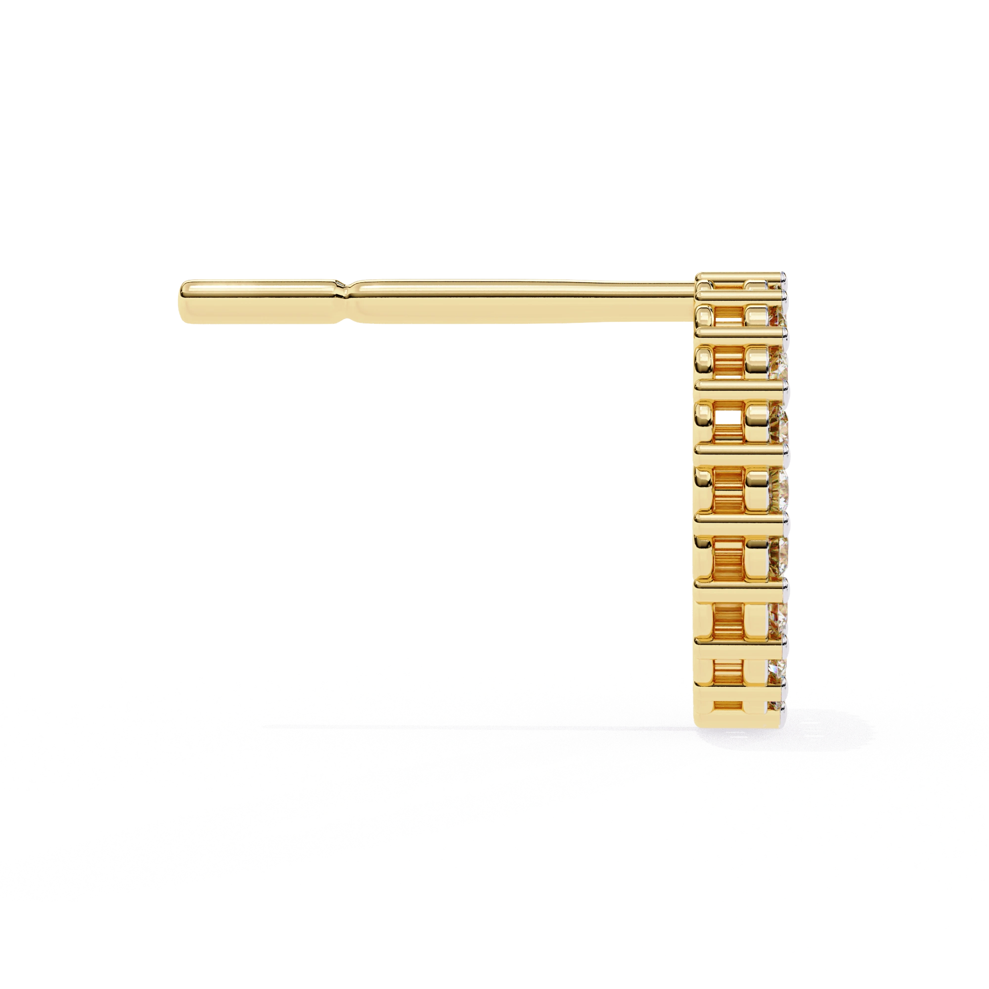 0.38 Carat Open Circle Round Halo Diamond Stud Earrings