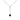 Front view of 0.38 Ct black & white Round Diamond pendant Necklace In White gold  