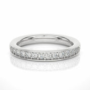 0.40 Carat Channel Setting Diamond Half Eternity Band 950 Platinum Natural Diamond