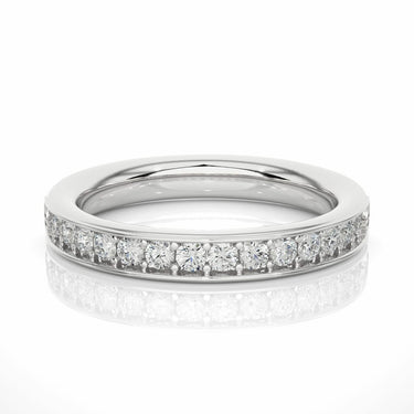 0.40 Ct Round Shaped Channel Set Lab Diamond Half Eternity Band in White Gold