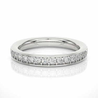 0.35 Ct Round Shaped Channel Set Lab Diamond Wedding Band in White Gold