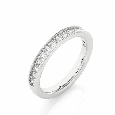 0.40 Ct Round Shaped Channel Set Lab Diamond Half Eternity Band in White Gold