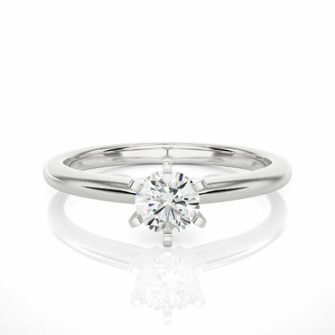 0.40 Ct Round Solitaire Diamond Engagement Ring In White Gold