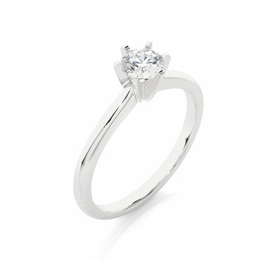0.40 Ct Round Solitaire Diamond Engagement Ring In White Gold