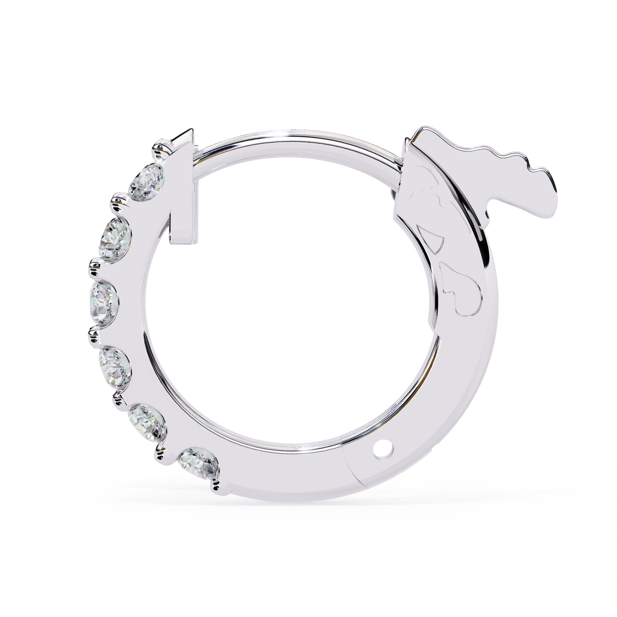 0.40 Ct Diamond Huggie Hoop Earrings for Women