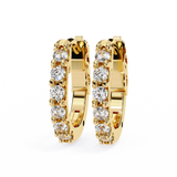 0.40 Ct Diamond Huggie Hoop Earrings for Women