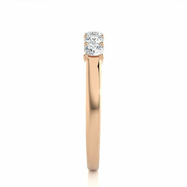 0.50 Ct 5 Stone Eternity Band In Rose Gold