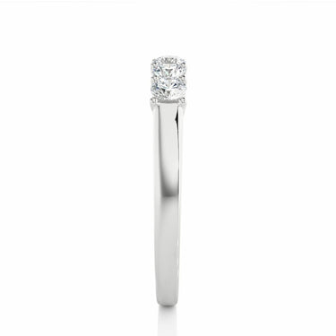 0.50 Ct Round Cut Prong Set 5 Stone Lab Diamond Eternity Band In White Gold