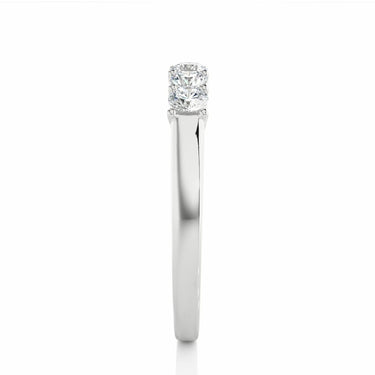 0.50 Ct Round Prong Setting 5 Stone Diamond Eternity Band In White Gold