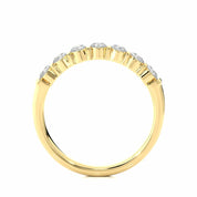 0.50 Ct Round Cut Bar Setting 7 Stone Diamond Wedding Band