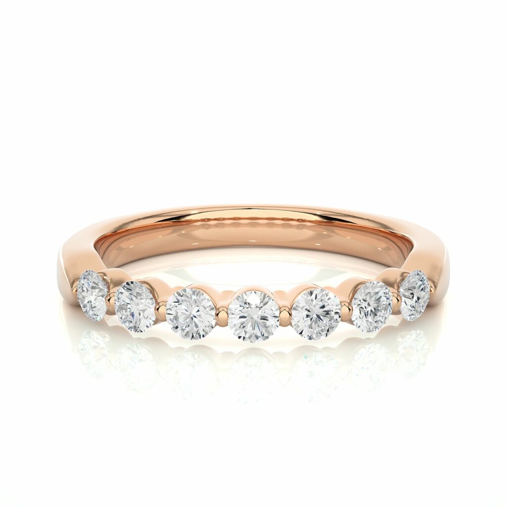 Purchase This 0.50 Ct Bar Set Diamond Eternity Ring in Rose Gold Now ...