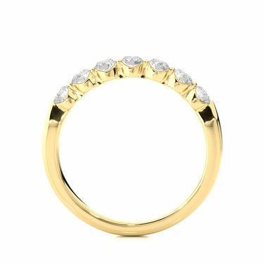 0.50 Ct Round Cut Bar Set Diamond Eternity Ring In Yellow Gold