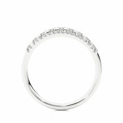 0.47 Ct Round Cut Diamond Half Eternity Wedding Band Eternity Wedding Rings