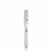 0.47 Ct Round Cut Diamond Half Eternity Wedding Band Eternity Wedding Rings