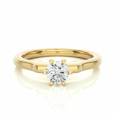 0.50 Ct Round Cut Solitaire Diamond Engagement Ring In White Gold