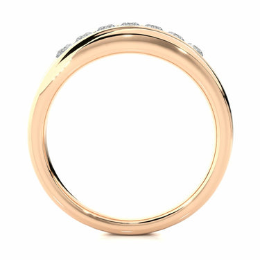 0.50 Carat 7 Stone Channel Setting Diamond Ring In Rose Gold