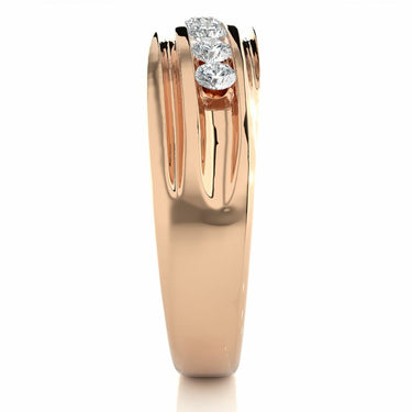 0.50 Carat 7 Stone Channel Setting Diamond Ring In Rose Gold